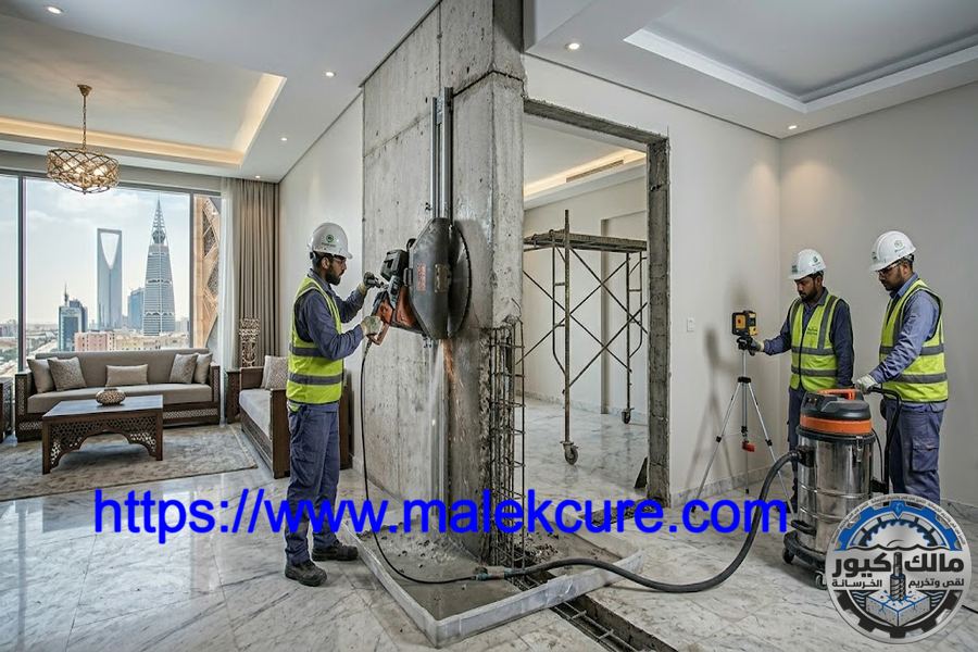 فتح كور حي النزهة جدة بدون تكسير باستخدام الكور الماسي وبأفضل الأسعار